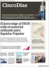 Las portadas de los periódicos económicos de hoy, martes 18 de julio