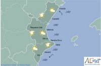 Chubascos dispersos en áreas de montaña de la Comunitat y temperaturas sin cambios