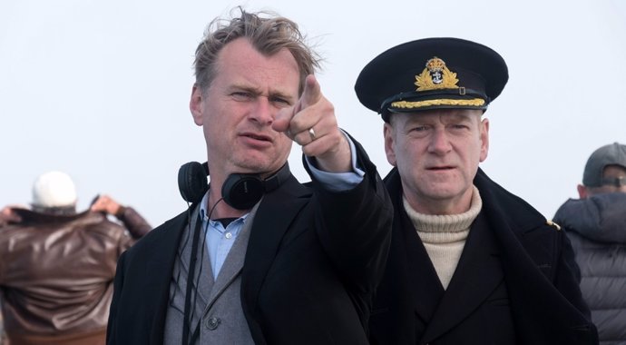 Christopher Nolan en el rodaje de Dunkerque