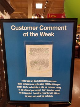 Comentario de la semana de una anciana en un supermercado Kroger
