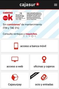 Cajasur activa el servicio de pago de recibos no domiciliados desde el móvil
