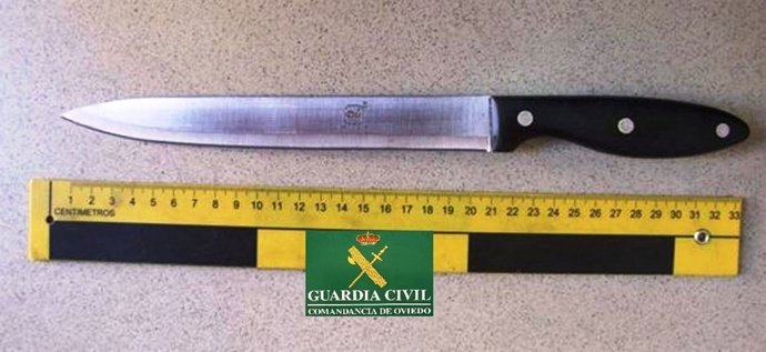 Cuchillo empleado para atracar el estanco