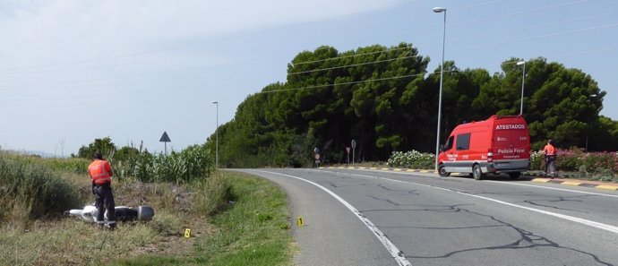 Accidente de un motorista en Tudela.