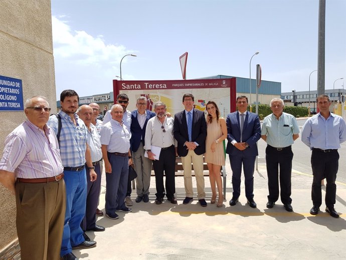 Juan marin con representantes polígonos industriales málaga