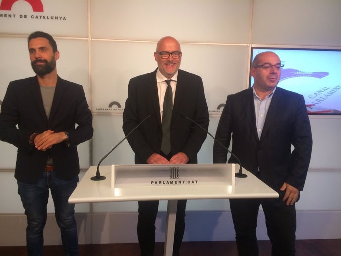 Lluís corominas, Lluís Guiñó y Roger Torrent (JxSí)