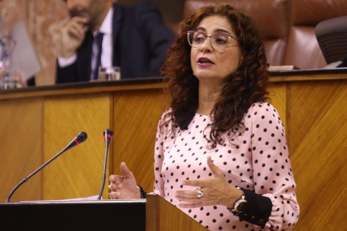 María Jesús Montero  durante su intervención 