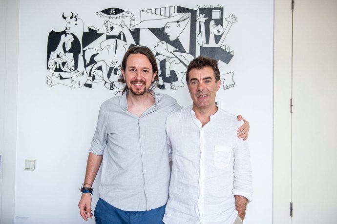 Pablo Iglesias y Eduardo Santos (Podemos).