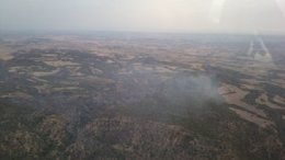 Incendio forestal en Samper de Calanda