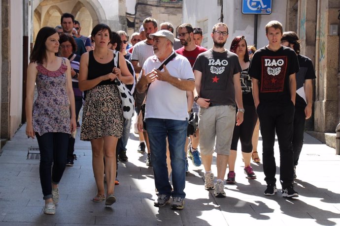 La portavoz nacional del BNG, Ana Pontón, en Lugo.