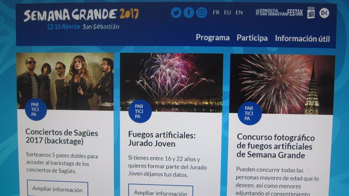 Web del Ayuntamiento de San Sebastián                          