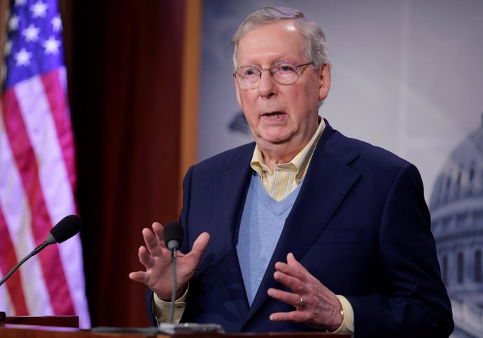 El portavoz del Partido Republicano en el Senado estadounidense, Mitch McConnell