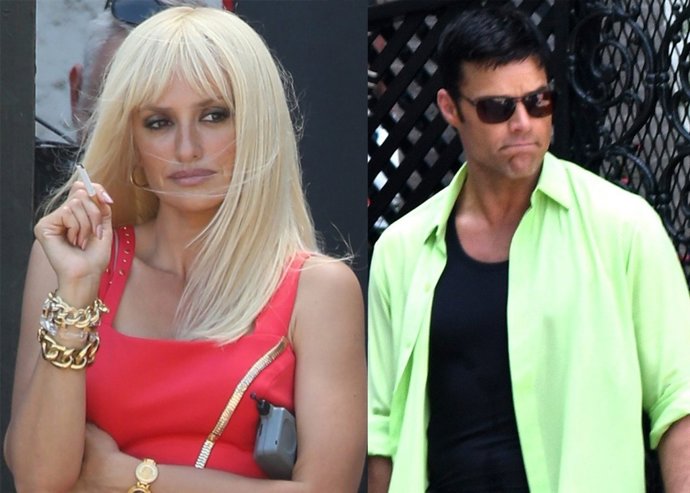 Penélope Cruz y Ricky Martín se divierten en el rodaje