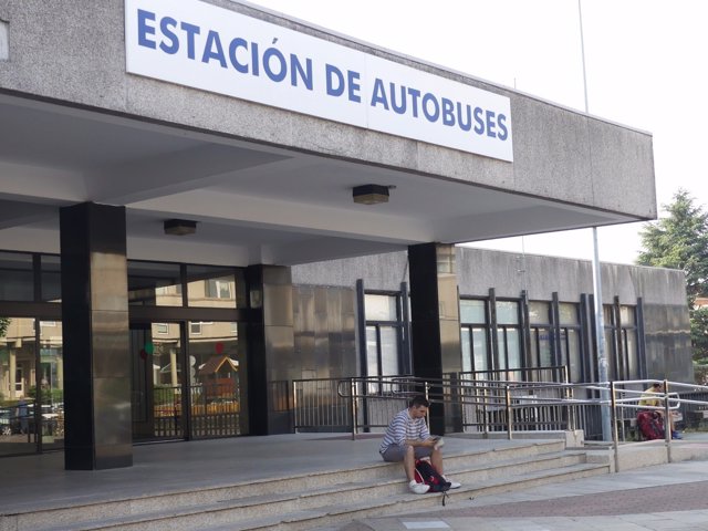 Estación de autobuses de Santiago, en la primera jornada de huelga