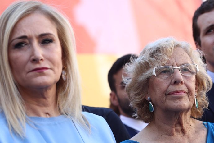 Cifuentes y Carmena en el homenaje a Miguel Ángel Blanco en la Plaza de la Villa