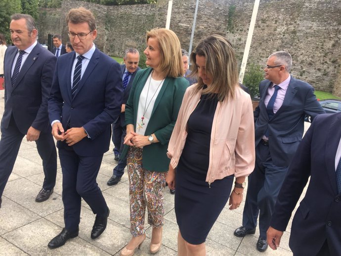 El presidente de la Xunta y la ministra de Empleo en Lugo.