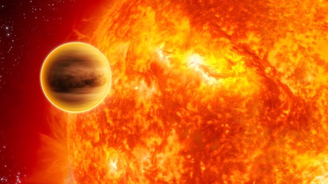 Exoplaneta junto a su estrella