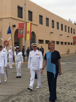 La ministra de Defensa en la Base Naval