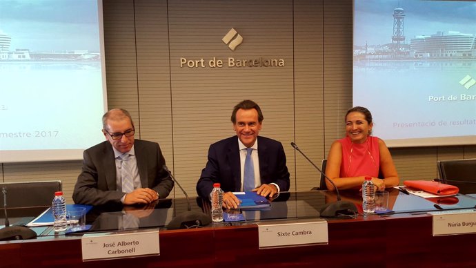 José Alberto Carbonell, Sixte Cambra y Núria Burguera (puerto de bacelona)