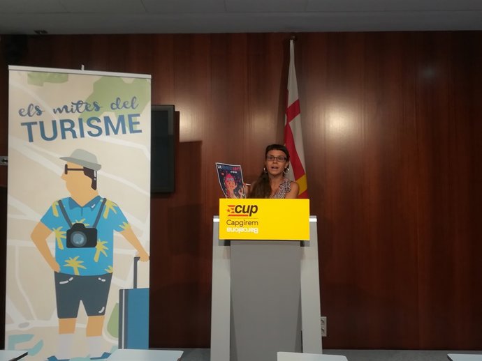 Roda de premsa sobre turisme de la CUP Capgirem Barcelona