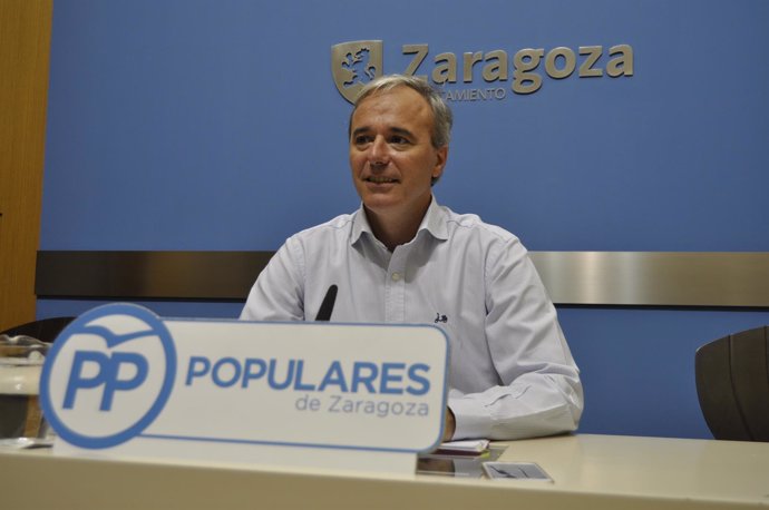 El portavoz municipal del PP Zaragoza, Jorge Azcón.