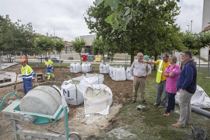 Obras de ampliación de la pista de skate de Cros