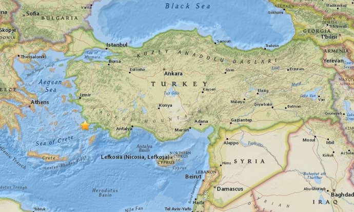 Terremoto de magnitud 6,7 frente a la costa oeste de Turquía