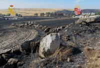 Denunciados un agricultor y el conductor de una cosechadora por un incendio en Itero