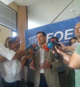 El presidente del PP andaluz, Juanma Moreno.