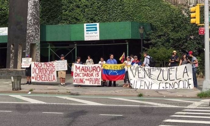 Venezolanos protestan en NY