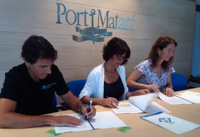 Núria Calpe (Ayto.), Marta Subirà (Generalitat) y Marcel Gubern (Posidònia 2021)