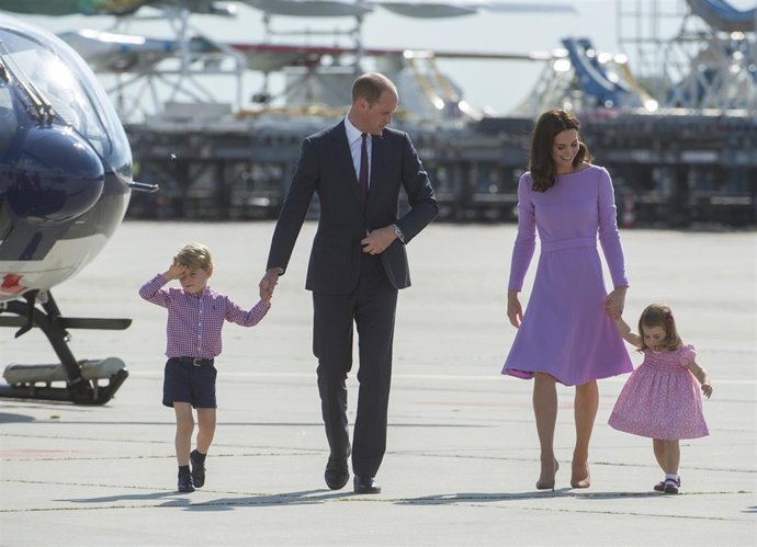 Los Duques de Cambridge y sus hijos 