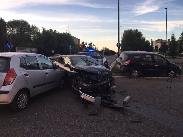 Valladolid.- Vehículos implicados en el accidente