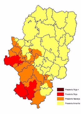 Mapa de prealerta por incendios