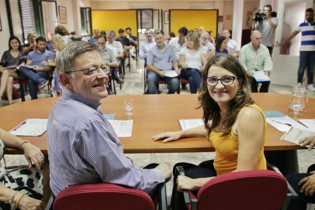 Puig y Oltra durante la segunda jornada del Seminari de Govern - Estiu 2017