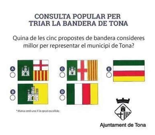 Consulta para escoger la bandera de Tona (Barcelona)