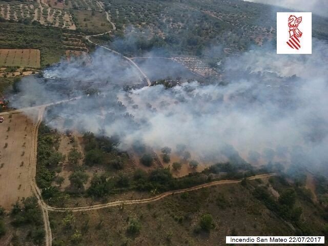 Incendios forestales en Sant Mateu