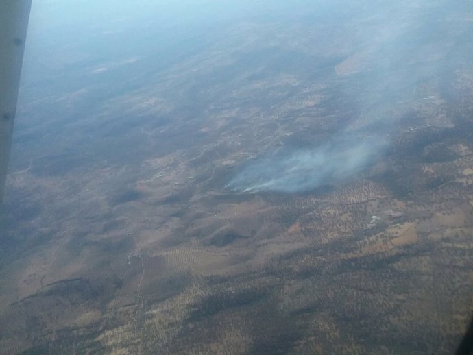 Incendio forestal en Pozoblanco (Córdoba)