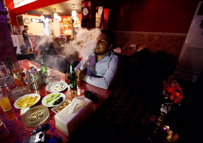 Un bar en Qaraqosh, Irak