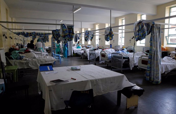 Pacientes de cólera en el Hospital nacional Kenyatta en Nairobi 