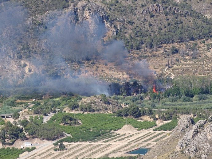 Incendio forestal Cieza   