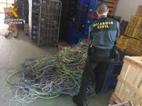 Detenidas tres personas por sustraer cableado de cobre de un hotel de Épila