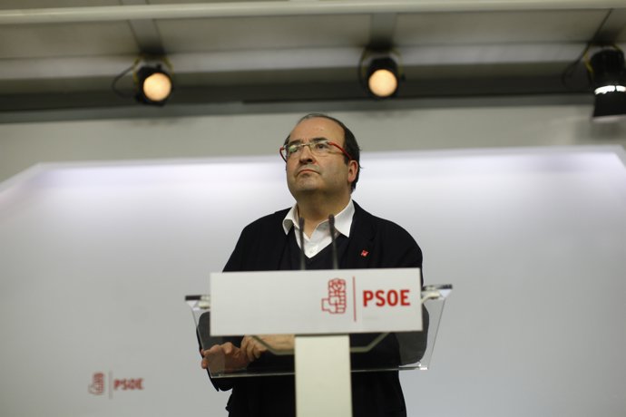 Roda de premsa de Miquel Iceta a Ferraz