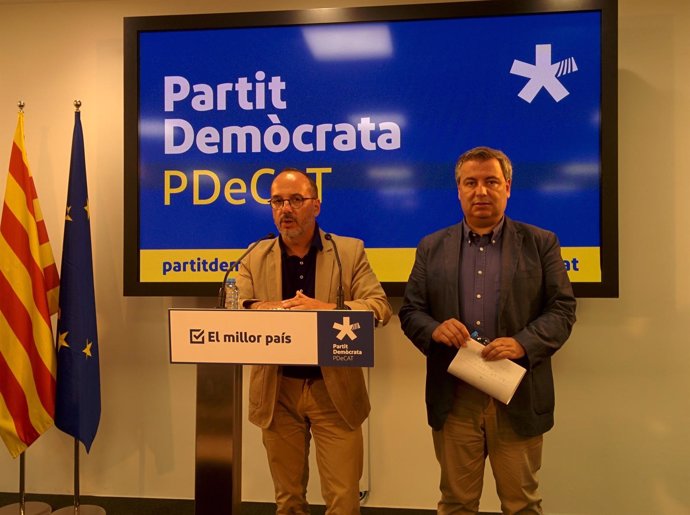 Rueda de prensa de C.Campuzano y J.Xuclà (PDeCAT)