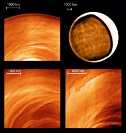Ejemplos de los tipos de nubes observados en la noche de Venus