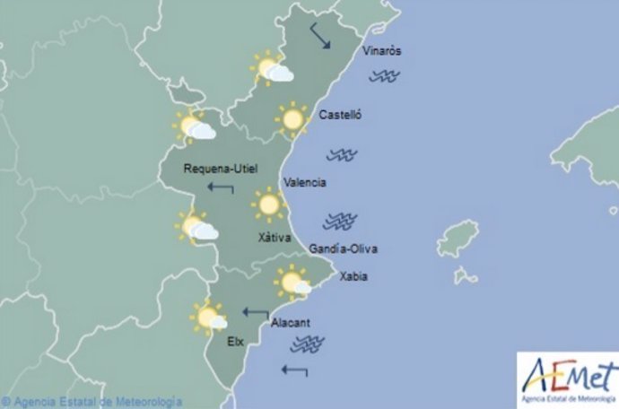 Predicción del tiempo para este martes 25 de julio