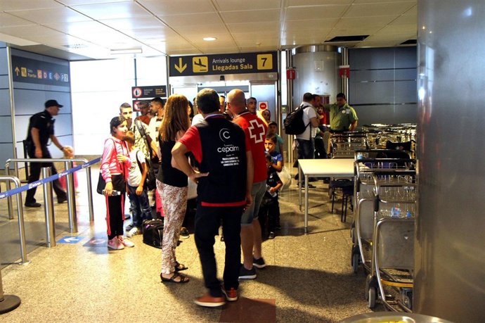 Refugiados sirios llegan a España