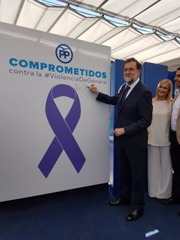 Rajoy en el acto del PP del apoyo al Pacto contra la Violencia de Género