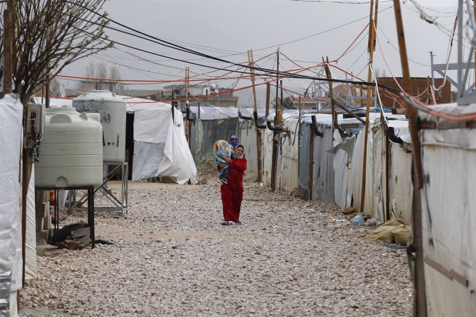 Campo de refugiados sirios en el valle de la Becá