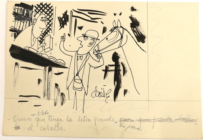 Dibuix de l'obra del caricaturista Dátile