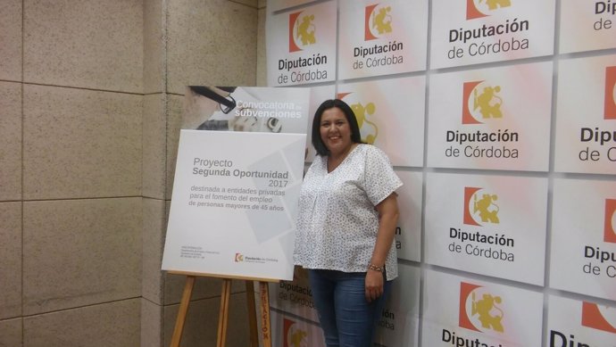 Dolores Amo en la presentación del proyecto 'Segunda Oportunidad' el 14 de julio